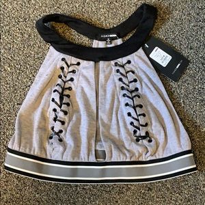 high neck lace up halter top bra fashion nova